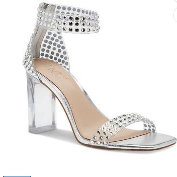 I.N.C International Concepts clear/rhinestone heels! - Picture 1 of 2